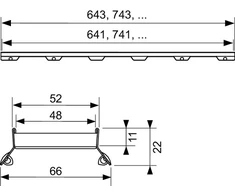 flīžu ieklāšanas pamatne TECEdrainline Plate II, 900 mm, taisnā, pulēts nerūsējošais tērauds