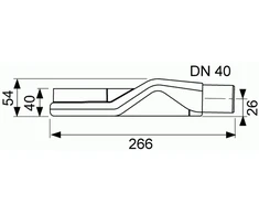 TECEdrainline ypač plokščias sifonas, DN 40 horizontalus, montavimo H 68,5mm, pralaidumas 0,5l/s
