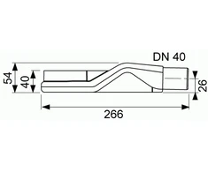 TECEdrainline ypač plokščias sifonas, DN 40 horizontalus, montavimo H 68,5mm, pralaidumas 0,5l/s
