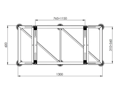 Tecnosystemi Rėmas lauko daliai EMPIRE EVO, L1300xP600
