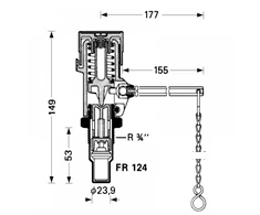 Traukos reguliatorius TRV Honeywell FR 124-3/4AM