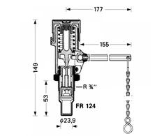 Traukos reguliatorius TRV Honeywell FR 124-3/4AM