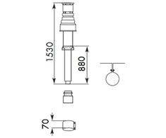 Vaillant vertikalus dūmtraukis d80/125 mm