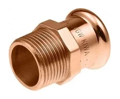Varinė pres. jungtis su išoriniu sriegiu KAN-therm, 18 x 1/2"