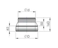 Vilpros Pramone DW antgalis virš. HeatUp NPNP d.180/230 (BL) (H221 1 3101 0180 000)