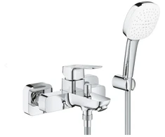 Vonios/dušo maištuvas Grohe Cubeo su rankinio dušo komplektu, chromas