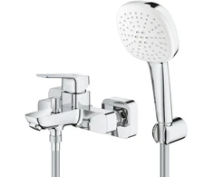 Vonios/dušo maištuvas Grohe Cubeo su rankinio dušo komplektu, chromas