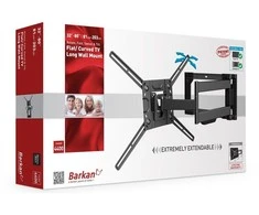 Laikiklis BARKAN 4400.B lygiam/lenktam TV, 4 lankstu, sieninis, juodas