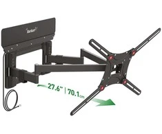 Laikiklis BARKAN VTM464L 13"-90" TV, 4 lankstų, su antena, sieninis, juodas, labai ilgas