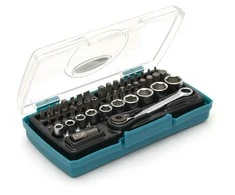 Kamasa Tools Galvučių/antgalių rinkinys 44 dalys 1/4 su terkšle dėžutėje
