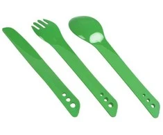 Kelioninių įrankių komplektas Lifeventure Ellipse Camping Cutlery - Tamsiai mėlyna