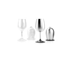 Metalinė taurė vynui GSI Outdoors Nesting Wine Glass Glacier SS