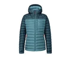 Moteriška pūkinė striukė Rab Microlight Alpine Jacket Wmns - XS - Mėlynai dryžuota (Mėlyna Stripe)