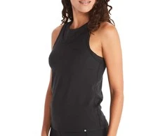 Moteriški marškinėliai Marmot Wm's Leda Racer Tank - Juoda - S