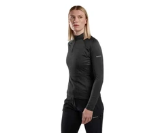 Moteriški termo marškinėliai Montane F Dart XT Zip Neck - Juoda - M
