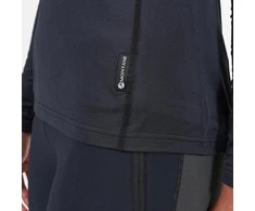 Moteriški termo marškinėliai Montane Fem Dart Thermo Zip Neck - Juoda - M
