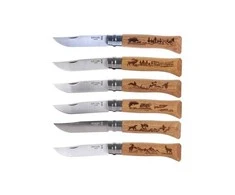 Peilis Opinel Nr.8 ąžuoline rankena su žuvimis