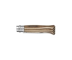 Peilis Opinel Nr.8 Laminated Brown nerūdijančio plieno ašmenimis ir ruda beržo rankena