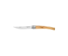 Peilis plonais ašmenims dežutėje Opinel Case N10 Slim Olive Mirror Blade