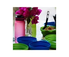 Suspaudžiamas puodelis Lifeventure Silicone Ellipse FlexiMug - Mėlyna