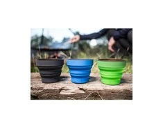 Suspaudžiamas puodelis Lifeventure Silicone Ellipse FlexiMug - Mėlyna