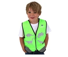 Šviesą atspindinti vaikiška liemenė LittleLife Hi Vis Žalias Dinosaur - S