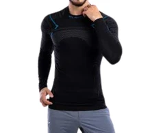 Vyr. termo marškinėliai Brubeck Thermo Men's Sweatshirt - Juoda - XXL