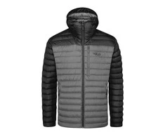 Vyriška pūkinė striukė Rab Microlight Alpine Jacket - XXL - Juoda/grafito (juodas/graphene),