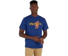 Vyriški marškinėliai Marmot Leaning Marty Tee - Mėlyna - M