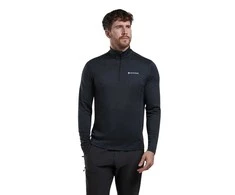 Vyriški termo marškinėliai Montane Dart XT Zip Neck - Juoda - XXL