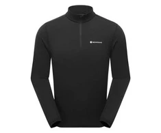 Vyriški termo marškinėliai Montane Malli LS Zip T Shirt - Juoda - XL