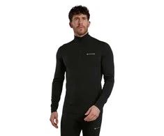 Vyriški termo marškinėliai Montane Malli LS Zip T Shirt - Juoda - S