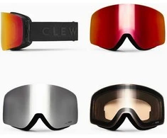 Vokietija Clew Magnetic Slim juodas goggle 3 lęšiai