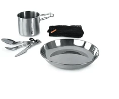 Danija GSI Outdoors Glacier Stainless 1 Person Set nerūdijančio plieno indų rinkinys 1 asmeniui