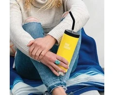 Gertuvė JAV Šiaudelis su dangteliu Klean Kanteen TKWide Straw Cap