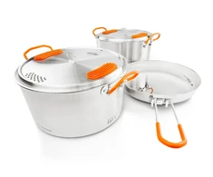 JAV GSI Glacier Stainless Base Camper Medium puodų rinkinys