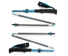 Black Diamond Juodas Diamond Juodas DIAMOND Distance Carbon FLZ trekingo lazda, unisex, sulankstoma, 125-140 cm