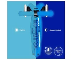 Mini Micro Deluxe Glow LED Plus Glacier Aqua paspirtukas