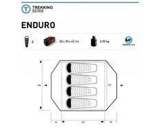 Čekija TRIMM ENDURO SAND 4 vietų turistinė palapinė