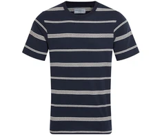 Prancūzija Craghoppers Buffon Short Sleeved T-Shirt M | Mėlyna Navy Stripe marškinėliai - XL - Mėlyna