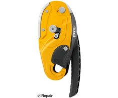 Prancūzija PETZL RIG Repairable – remontuojamas nusileidimo įtaisas, geltonas