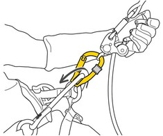 Prancūzija Petzl rollclip Z Triact screw lock karabinas su skriemuliu