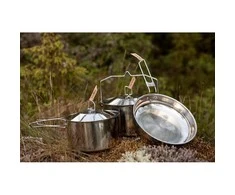 Švedija Puodas Primus Campfire Cookset stainless steel small