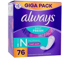 Always Įklotai kasdieniam gaivumui, normalus gaivus kvapas, 76 vnt.