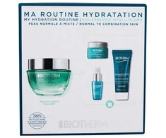 Rinkinys „Biotherm“: „Aquasource Night Spa Hydrating Night Balm For Face“, 20 ml + „Aquasource Hyalu Hyaluronic Acid Hydrating Plumping Day Gel For Face“, 50 ml + „Life Plankton Anti-Ageing Morning &amp; Evening Paakių kremas“, 5 ml + „Life Plankton Eliksyras Regenerating Day &amp; N“