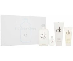 Calvin Klein CK One rinkinys unisex (EDT, 200 ml + kūno losjonas, 200 ml + dušo želė, 100 ml + EDT, 15 ml)