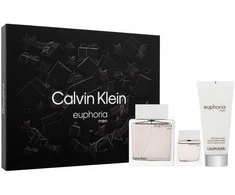 Rinkinys Calvin Klein: Euphoria EDT vyrams, 100 ml + Euphoria EDT vyrams, 15 ml *Miniatiūrinis + Euphoria balzamas po skutimosi, 100 ml