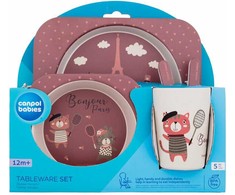 Canpolbabies CANPOL 9/227 Virtuvės reikmenų rinkinys 5 vnt. Bonjour Paris bordo