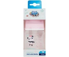 Canpolbabies CANPOL 35/220 EasyStart Egzotiškas plačiai atidaromas buteliukas nuo dieglių 120ml rožinis