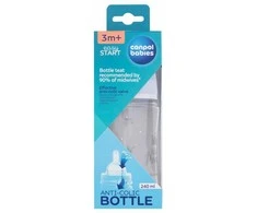 Canpolbabies CANPOL BABIES plataus kaklelio buteliukas EASYSTART ROYAL BABY, 240 ml, 35/234_blu